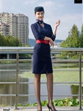 SIW Siwen Media 051 China Eastern Airlines uniform, cap, scarf, skirt, four pieces set - Siqi(5)